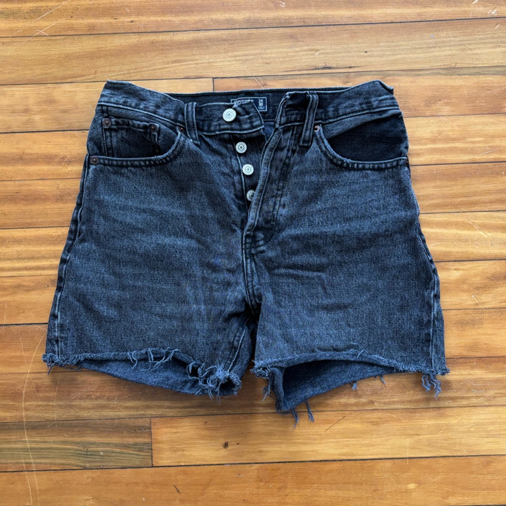 Abercrombie and Fitch High rise denim shorts